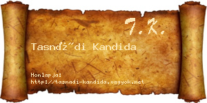 Tasnádi Kandida névjegykártya